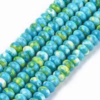 Synthetic Ocean White Jade Beads Strands