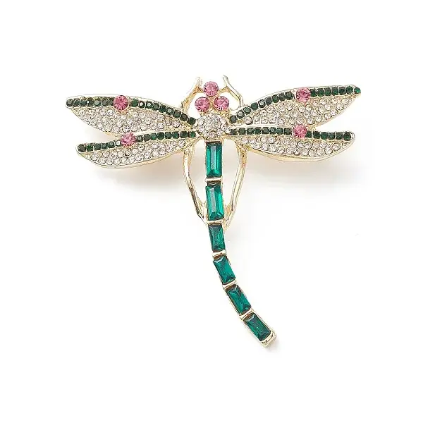 Rhinestone Dragonfly Brooch Pin