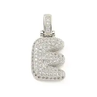 Brass Micro Pave Clear Cubic Zirconia Pendants