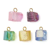 Electroplated Natural Quartz Beads Pendants