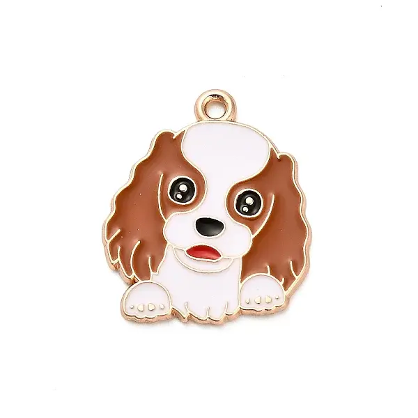 Animal Puppy Alloy Enamel Pendants