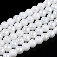 Electroplate Opaque Glass Beads Strands
