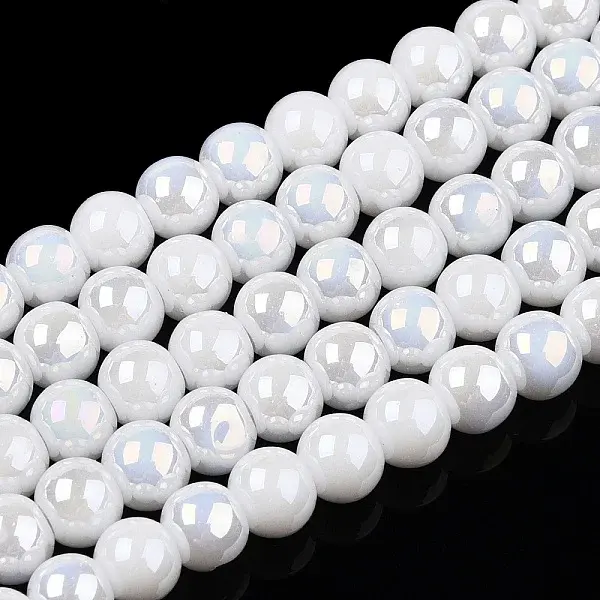 Electroplate Opaque Glass Beads Strands