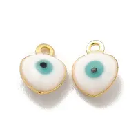 304 Stainless Steel Evil Eye Enamel Charms