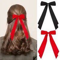 Big Bowknot Polyester Alligator Hair Clips
