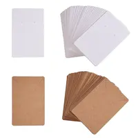 200Pcs 2 Colors Rectangle Cardboard Jewlery Display Cards