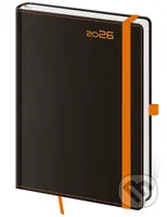 Týdenní diář 2026 B6 Black Orange s poutkem