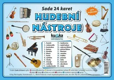 Sada 24 karet - hudební nástroje - Petr Kupka - kniha z kategorie Mateřská škola a předškoláci