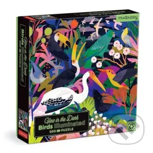 Ptáci - svítí ve tmě - puzzle z kategorie Zvířata