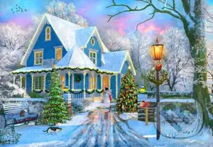 Vianoce doma - puzzle z kategorie Umělecké