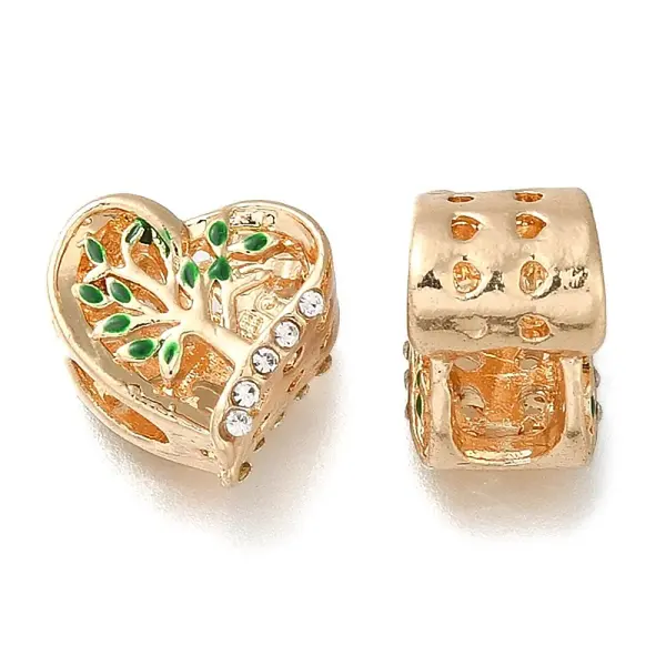 Rack Plating Alloy Enamel European Beads