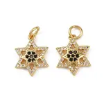 Brass Micro Pave Cubic Zirconia Pendants