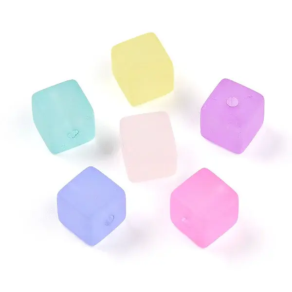 Frosted Transparent Acrylic Beads