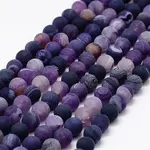 Frosted Natural Weathered Agate Beads Strands