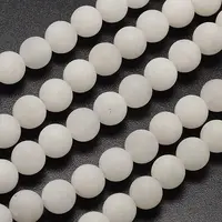 Natural White Jade Beads Strands