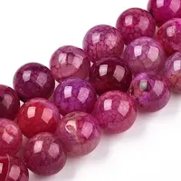 Natural Dragon Veins Agate Dyed Beads Strands