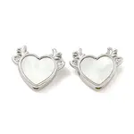 Brass Micro Pave Clear Cubic Zirconia Beads