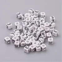 Acrylic Horizontal Hole Letter Beads