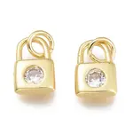 Brass Micro Pave Cubic Zirconia Charms