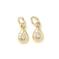 Brass Micro Pave Cubic Zirconia Pendants