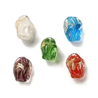 Handmade Gold Sand Lampwork Beadsl