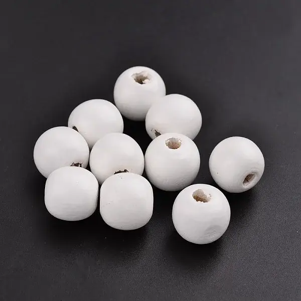 Dyed Natural Wood Beads