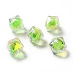 Two Tone UV Plating Rainbow Iridescent Acrylic Beads