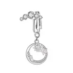 Brass Pave Clear Cubic Zirconia Clip on Belly Rings