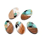 Transparent Resin and Walnut Wood Pendants