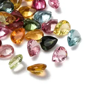 Faceted Natural Multicolor Tourmaline Cabochons
