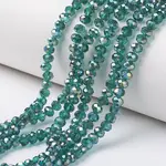 Electroplate Transparent Glass Beads Strands