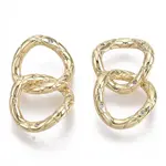Brass Micro Pave Cubic Zirconia Linking Rings