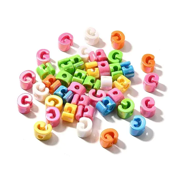 UV Plating Opaque Acrylic European Beads