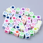 Opaque White Acrylic European Beads