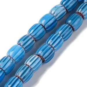 Handmade Lampwork Chevron Beads Strands