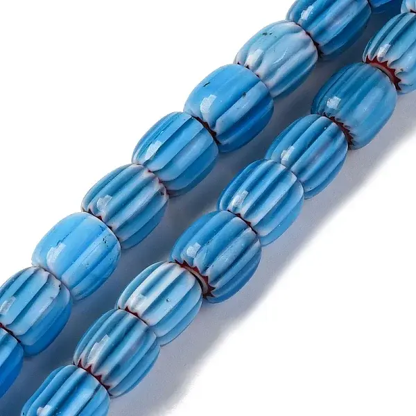 Handmade Lampwork Chevron Beads Strands