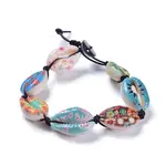 Printed Cowrie Shell Bead Bracelets