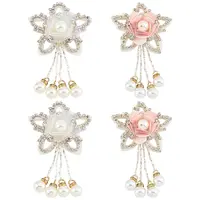 4Pcs 2 Colors Crystal Rhinestone Ornament Accessories