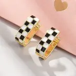 Brass & 925 Sterling Silver Pin Hoop Earrings