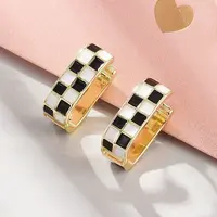 Brass & 925 Sterling Silver Pin Hoop Earrings