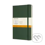 Moleskine - zelený zápisník (stredný, linajkovaný)
