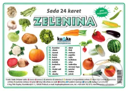 Sada 24 karet - zelenina - Petr Kupka - kniha z kategorie Mateřská škola a předškoláci
