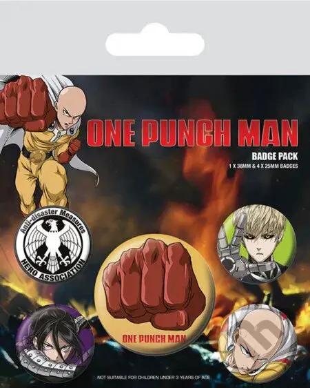 Set odznakov One Punch Man - hra z kategorie Filmový merchandise