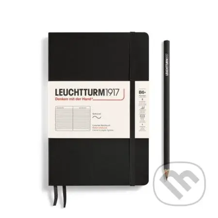 Leuchtturm1917 Zápisník Black Softcover B6+ linkovaný