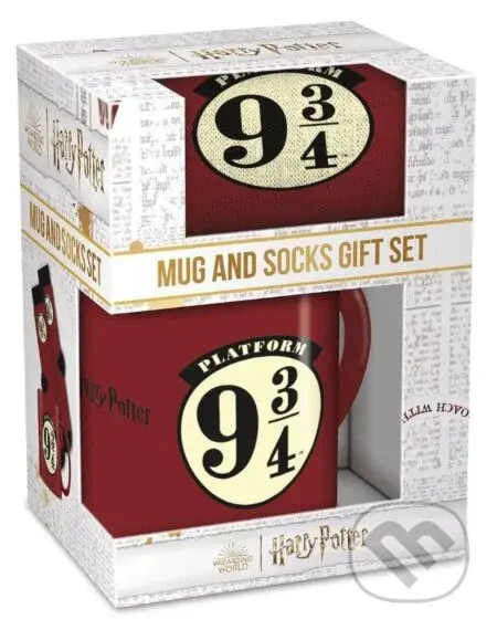 Darčekový set - hrnček s ponožkami Harry Potter: Nástupište 9 3/4