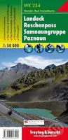 WK 254 Landeck, Reschenpass, Samnaungruppe, Paznaun 1:50.000/mapa