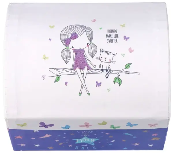 Hracia skrinka s tancujúcou baletkou Adam Toys, fialová