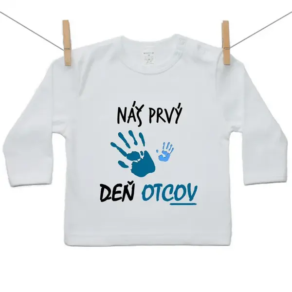 Boodyy Tričko s dlhým rukávom Náš prvý deň otcov (chlapec) 122 (6-7 rokov)