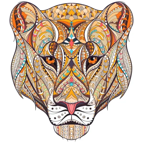 Drevené puzzle Leopard/M H21928