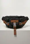 Hiking shoulder bag made of recycled ripstop black